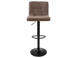ML-Design Barhocker Set 2 Kunstleder Braun Gepolsterter Barstuhl mit Rückenlehne< Kücheninseln