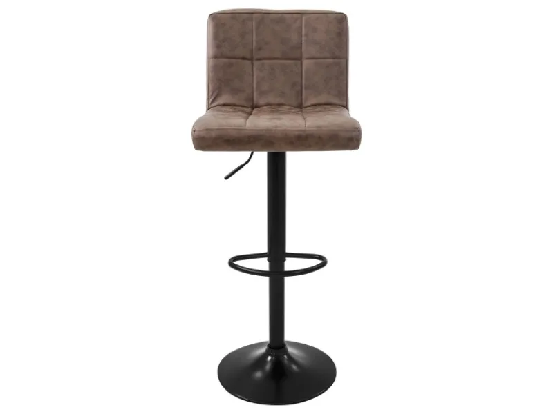 ML-Design Barhocker Set 2 Kunstleder Braun Gepolsterter Barstuhl mit Rückenlehne< Kücheninseln