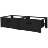 Discount ML-Design Doppel Waschmaschinen Untergestell Schubladen Schwarz 128x53,5x31,5cm