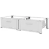 Online ML-Design Doppel Waschmaschinen Untergestell 2 Schubladen Weiß 128x53,5x31,5 cm