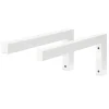 ML-Design 2Er Set Wandkonsole Winkel L-Form für Waschtisch 300x150 mm Weiß Stahl< Küchenregale