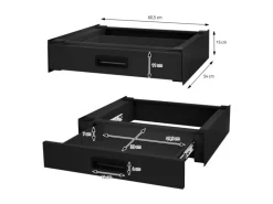 ML-Design Verbindungsrahmen für Waschmaschine mit Ausziehbarer Schublade Stahl< Waschmaschinen