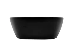 ML-Design Waschbecken aus Keramik Schwarz 605x385x140 mm Abgerundeten Ecken< Einhebelmischer