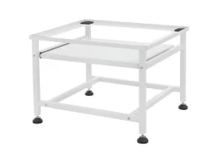 ML-Design Waschmaschinen<Waschmaschinen-Untergestell Ausziehbarer Ablage Weiß 62,5x53,5x45 cm