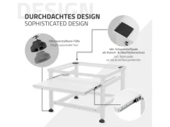 ML-Design Waschmaschinen<Waschmaschinen-Untergestell Ausziehbarer Ablage Weiß 62,5x53,5x45 cm