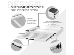 ML-Design Zwischenbaurahmen mit Wäscheleine 60,5x54,5cm Weiß für Waschmaschine< Waschmaschinen