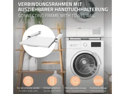 ML-Design Zwischenbaurahmen mit Ausziehplatte 60x60 cm für Waschmaschine< Waschmaschinen