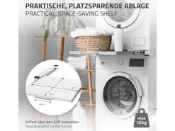 ML-Design Zwischenbaurahmen mit Ausziehplatte 60x60 cm für Waschmaschine< Waschmaschinen