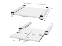 ML-Design Zwischenbaurahmen mit Ausziehplatte 60x60 cm für Waschmaschine< Waschmaschinen