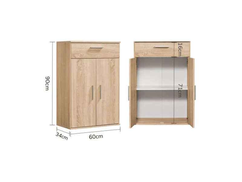 mokebo Midischrank in Braun Der Praktische Mehrzweckschrank oder Aufbewahrungsschrank< Küchenschränke
