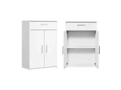 Outlet mokebo Midischrank in Der Praktische Mehrzweckschrank oder Aufbewahrungsschrank Weiß