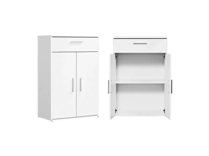 Outlet mokebo Midischrank in Der Praktische Mehrzweckschrank oder Aufbewahrungsschrank Weiß