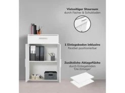 Outlet mokebo Midischrank in Der Praktische Mehrzweckschrank oder Aufbewahrungsschrank Weiß