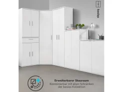 Outlet mokebo Midischrank in Der Praktische Mehrzweckschrank oder Aufbewahrungsschrank Weiß
