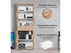 mokebo Schrank in Braun Der Praktische Mehrzweckschrank oder Aufbewahrungsschrank Eiche
