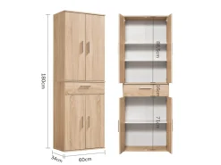 mokebo Schrank in Braun Der Praktische Mehrzweckschrank oder Aufbewahrungsschrank Eiche