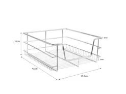 Monstershop Pfannen<3 x Ausziehbare Küchenschublade  Für 40cm Breite Schränke