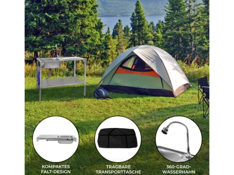 Monstershop Faltbarer Camping Spültisch< Zubehör Für Küchenarmatur|Schneidebretter