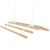 Monstershop Wäschetrockner<1.4m Elfenbeinfarbener 6-Latten-Wäscheständer mit Deckenrollen