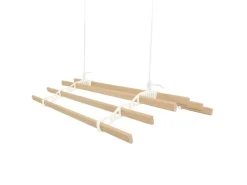 Monstershop Wäschetrockner<1.4m Elfenbeinfarbener 6-Latten-Wäscheständer mit Deckenrollen