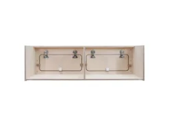 Monstershop Küchenschränke<Wohnwagen Hängeschrank mit schwarzem Rand 120cm x 35cm x 35cm