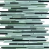 Küchenrückwände<Mosaikmatte Glas Aluminium Black Grey 30 cm x30 cm
