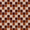 Küchenrückwände<Mosaikmatte Glas Braun Beige Mix 30 cm x 30 cm