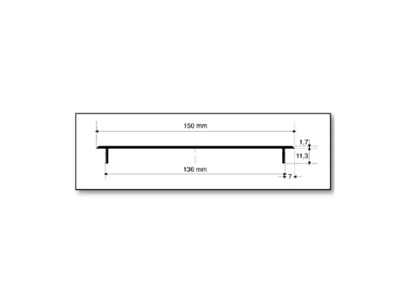 MS Beschläge Alu-Gitter 150 x 1000 mm Anthrazit RAL 7016 Luftzirkulation< Gefrierschränke|Kühlschränke