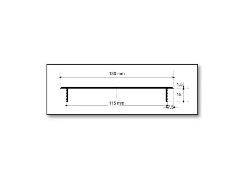 Herde<MS Beschläge Belüftungsgitter 130 x 1000 mm Aluminium Silber F1 Eloxiert