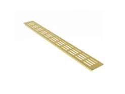 New MS Beschläge Lüftungsgitter 60 x 400 mm Aluminium Gold Eloxiert