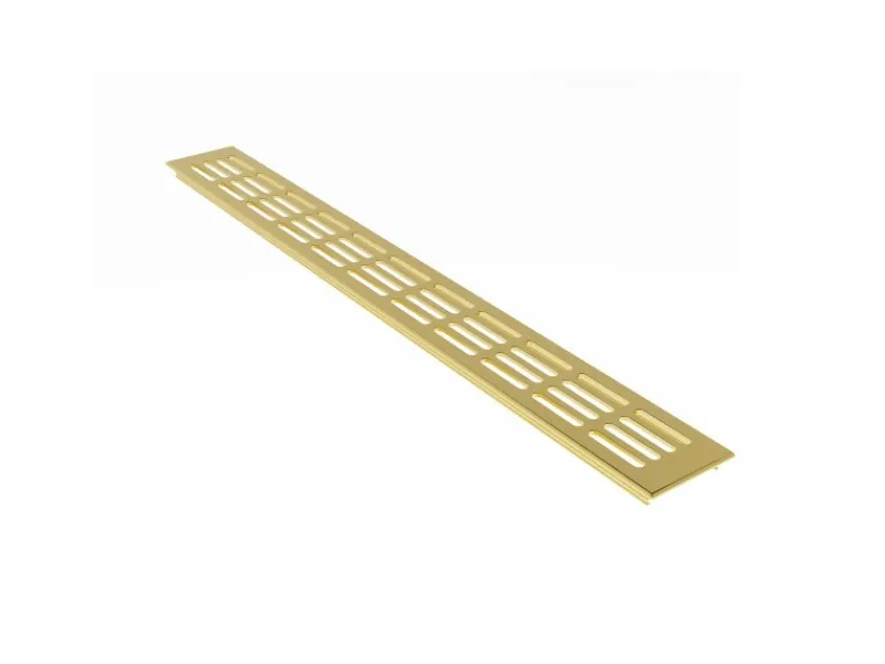 New MS Beschläge Lüftungsgitter 60 x 400 mm Aluminium Gold Eloxiert