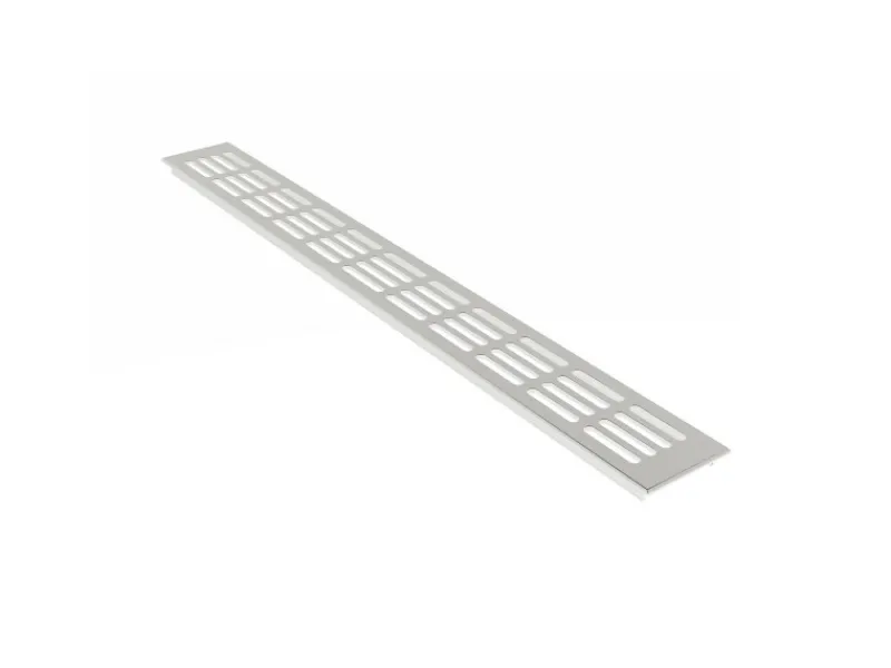New MS Beschläge Lüftungsgitter 60 x 800 mm Alu Silber F1 Eloxiert Belüftungsgitter