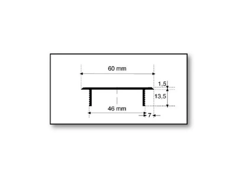 New MS Beschläge Lüftungsgitter 60 x 800 mm Alu Silber F1 Eloxiert Belüftungsgitter