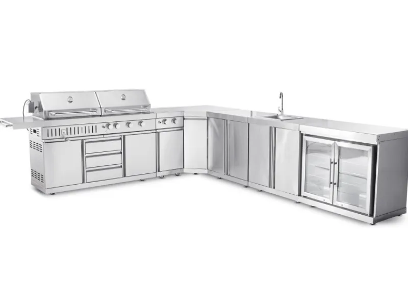 MyOutDoorKitchen Eckmodul Large Stainless Collection< Kücheninseln