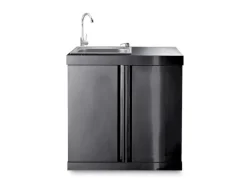 MyOutDoorKitchen Schneidebretter<Modul mit Spülbecken und Aufbewahrungsschrank Black Collection