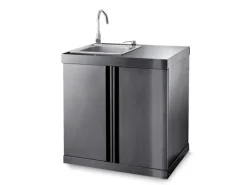 MyOutDoorKitchen Schneidebretter<Modul mit Spülbecken und Aufbewahrungsschrank Black Collection