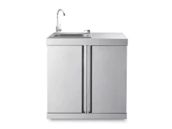 MyOutDoorKitchen Modul mit Spülbecken und Aufbewahrungsschrank Stainless Collection< Schneidebretter