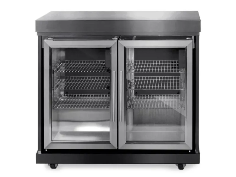 MyOutDoorKitchen Zweitüriger Modul-Kühlschrank Black Collection< Kühlschränke|Einbauküchen