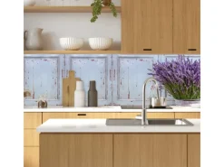 New MySpotti Küchenrückwand Profix Cucina Vintage Lavendel 210 x 60 cm Lila-Weiß
