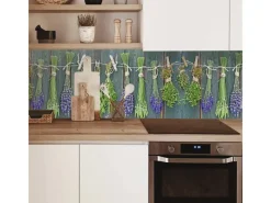 Discount MySpotti Küchenrückwand Profix Cucina Kräuter Provence 160 x 60 cm Grün-Lila