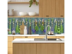 Discount MySpotti Küchenrückwand Profix Cucina Kräuter Provence 210 x 60 cm Grün-Lila