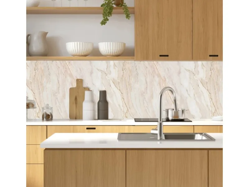 MySpotti Küchenrückwand Profix Cucina Mia 210 x 60 cm Beige-Weiß< Küchenrückwände