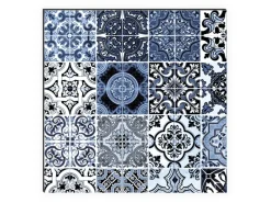 Küchenrückwände<MySpotti Küchenrückwand Profix Cucina Stefano Fliese 210 x 60 cm Blau-Weiß