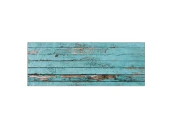 MySpotti Küchenrückwand Profix Cucina Ernest Holz 160 x 60 cm Cyanblau< Küchenrückwände