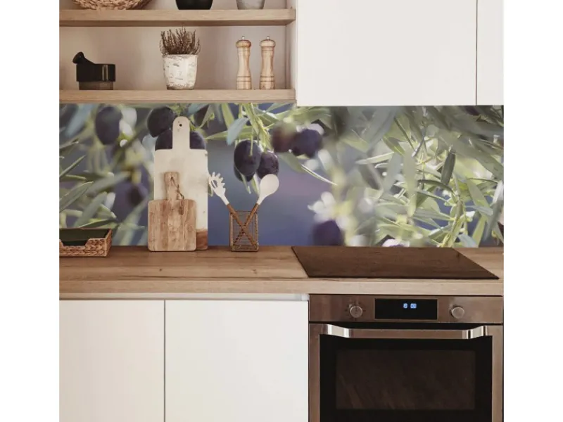 MySpotti Küchenrückwand Profix Cucina Olivenbaum 210 x 60 cm Violettfarben< Küchenrückwände