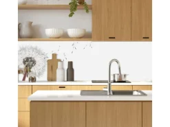 MySpotti Küchenrückwand Profix Cucina Dandelion 160 x 60 cm Weiß-Schwarz< Küchenrückwände