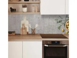 MySpotti Küchenrückwand Profix Cucina Olive und Concrete 210 x 60 cm Olivengrün< Küchenrückwände