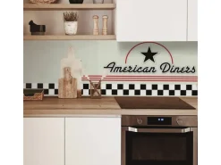 Discount MySpotti Küchenrückwand Profix Cucina American Diners 100 x 60 cm Mehrfarbig