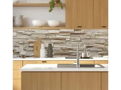 Hot MySpotti Küchenrückwand Profix Cucina Rustical Bricks 160 x 60 cm Stein Hell