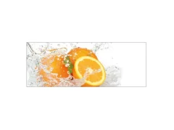 MySpotti Küchenrückwand Profix Cucina Aqua Orange 160 x 60 cm Weiß-Orange< Küchenrückwände